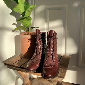 Justin Made in USA Lace-up Leather Boots